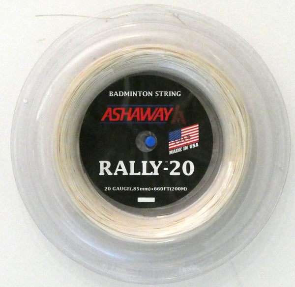 Ashaway Rally 20 Badminton String, Natural, 200 M REEL –