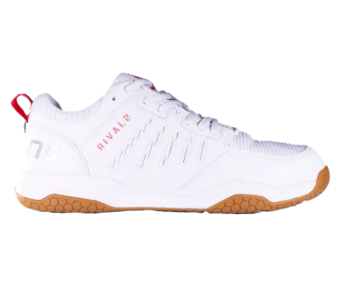 new - Salming Rival 2 Junior Shoes, White/Coral/Silver