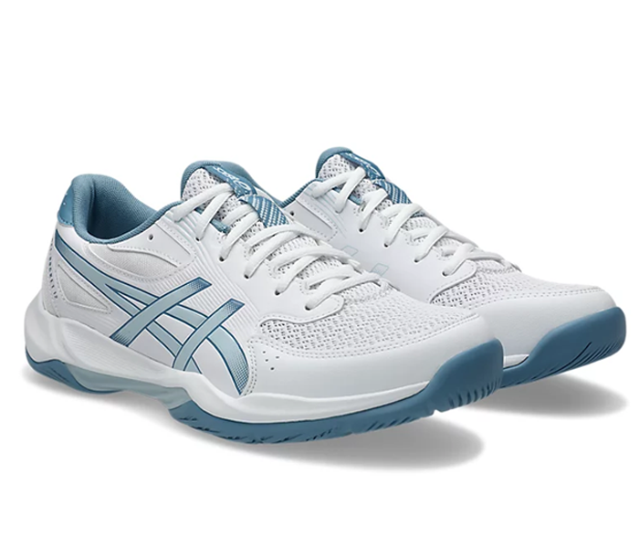 Asics Gel-Rocket 12 Men's 2E Wide Court Shoes, White/Cool Grey