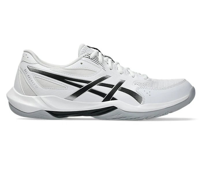new - Asics Gel Rocket 12 Men's Court Shoes, White/Black