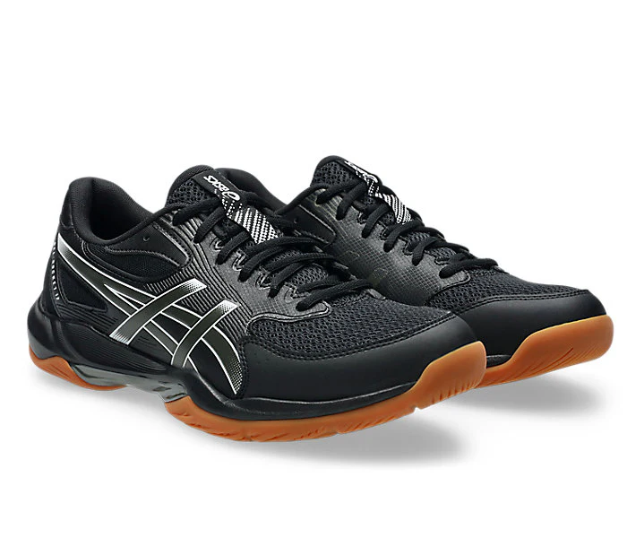 Asics Gel Rocket 12 Men's Court Shoes, Black/Gunmetal