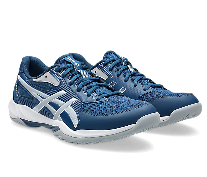 new - Asics Gel Rocket 12 WIDE (2E) Men's Court Shoes, Mako Blue/Piedmont Grey