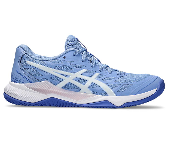 Asics Gel Tactic 12 Women's Court Shoes, Light Sapphire/White