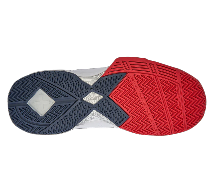Teuton AC1 Unisex Court Shoes, White/Blue/Coral