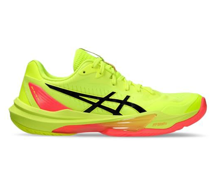 Asics Sky Elite FF 3 Paris Women's Court Shoes, Safety Yellow/Black, Size 8.5