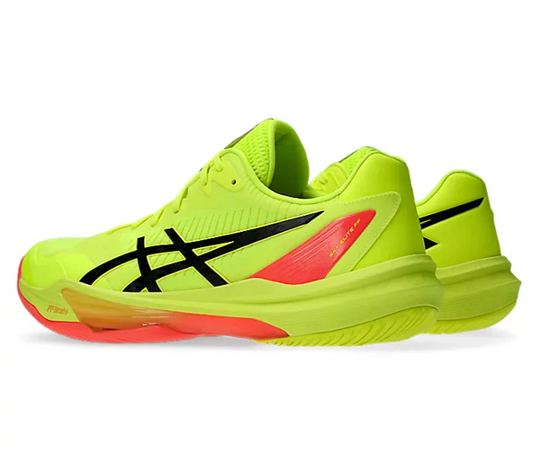 new - Asics Sky Elite FF 3 Paris Men's Court Shoes, Safety Yellow / Black