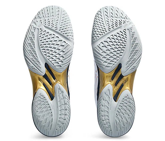 new color - Asics Sky Elite FF 2 Men's Court Shoes, White/Pure Gold