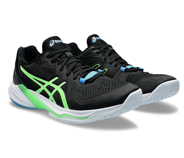 Asics Sky Elite FF 2 Men's Court Shoes, Black / Lime Burst