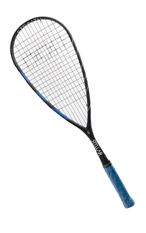 Stellar Stealth Squash Racket, Black/Royal Blue