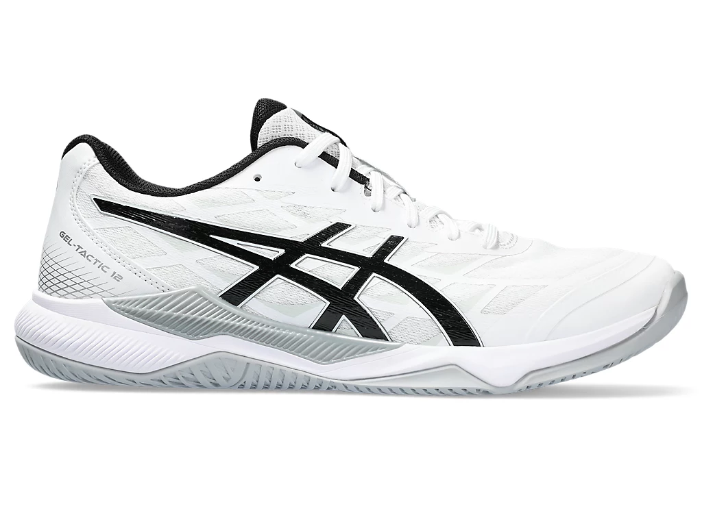 new - Asics Gel-Tactic 12 Men's Court Shoes, White / Black