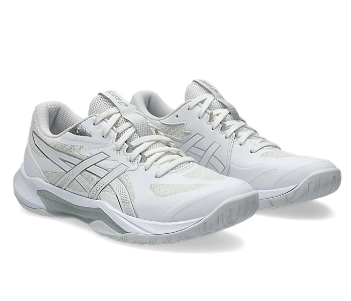 new - Asics Gel Tactic 13 Women's Court Shoes, White/Pure Silver