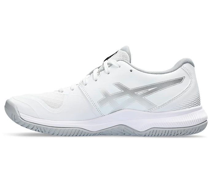 Sale $20 off - Asics Gel-Tactic 12 Women's Squash Shoes, White / Pure Silver - Discount in the cart