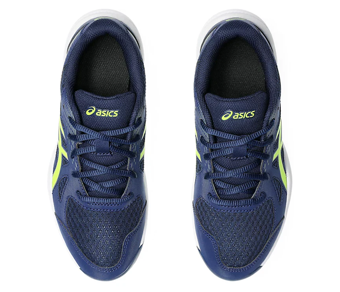 Asics Upcourt GS 6 Junior Court / Squash Shoes, Blue Expanse / Safety Yellow