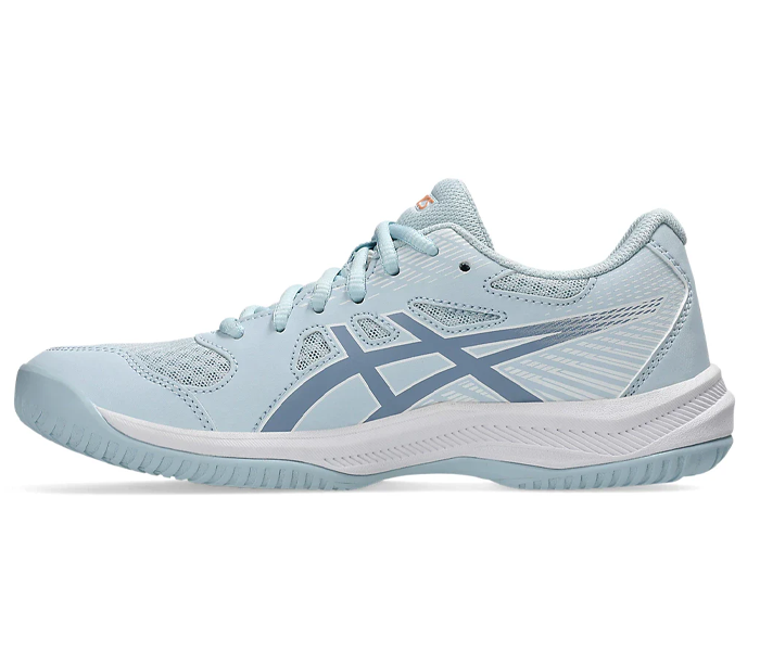 Asics Upcourt 6 Women's Court Shoes, Grey / Grey Blue