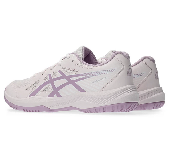 Asics Upcourt GS 6 Junior Court Shoes, Pale Pink/Light Ube