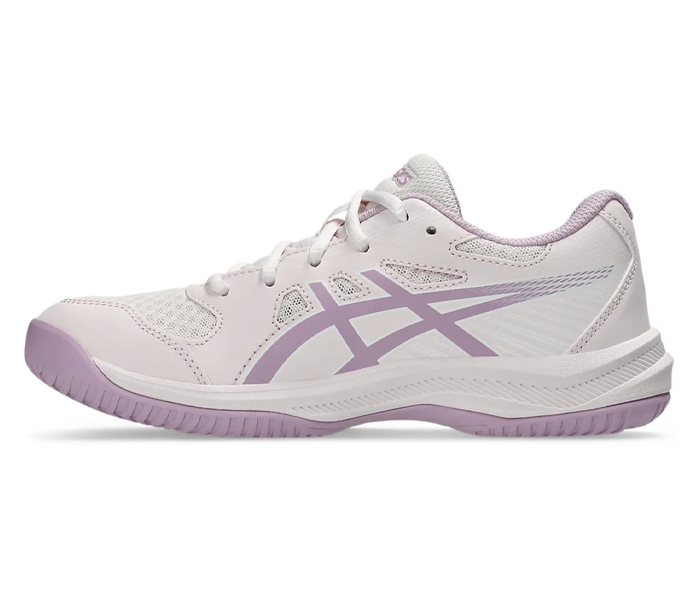 Asics Upcourt GS 6 Junior Court Shoes, Pale Pink/Light Ube
