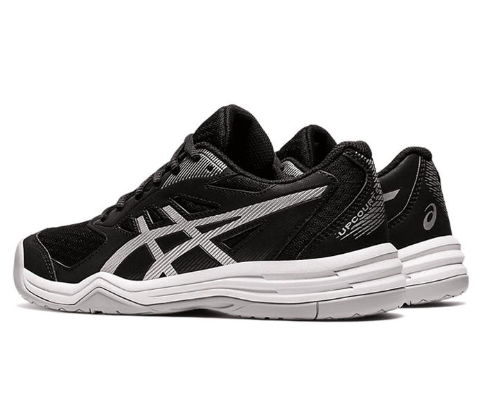LAST ONE - Asics Upcourt 5 Women's Court Shoes, Black / Pure Silver