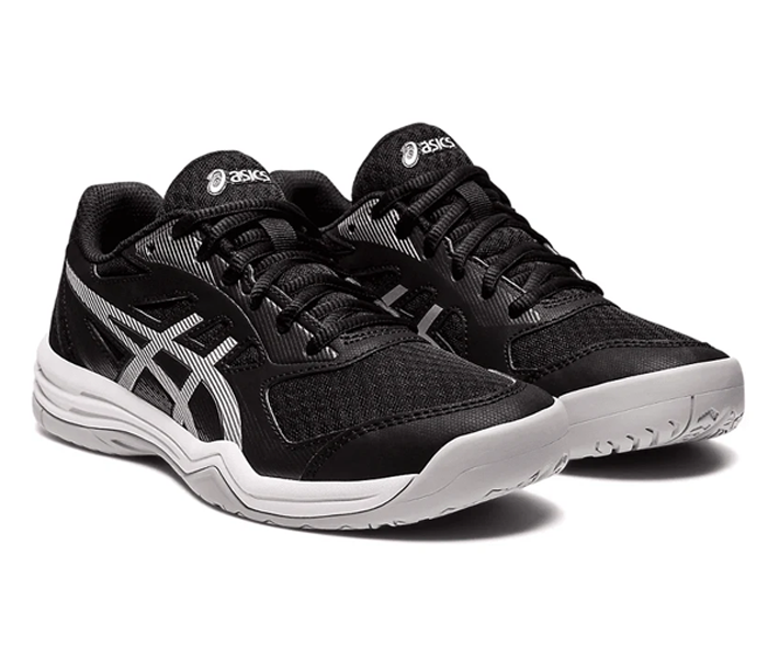 LAST ONE - Asics Upcourt 5 Women's Court Shoes, Black / Pure Silver