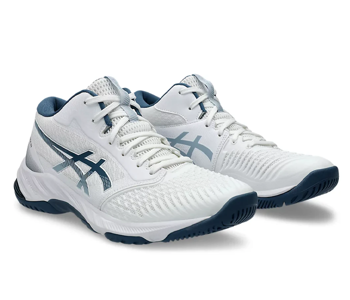 new color - Asics Netburner Ballistic FF MT 3 Men's Shoes, White/Vintage Indigo