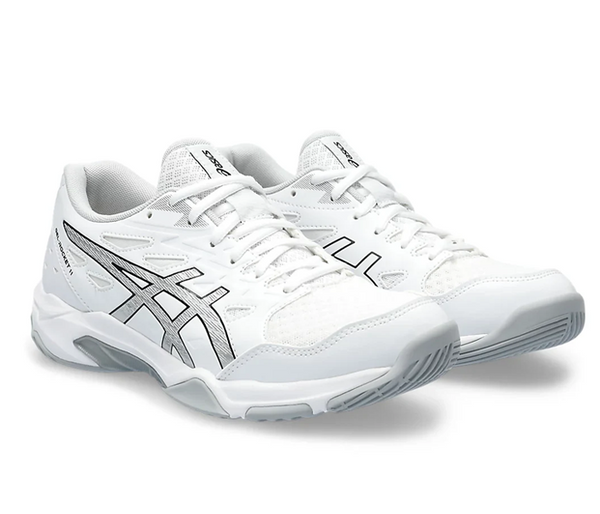 Asics Gel-Rocket 11 Women's Court Shoes, White/Pure Silver