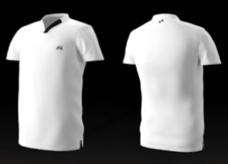 Eye rackets Performance Line V-Neck Shirt, White / Black Trim