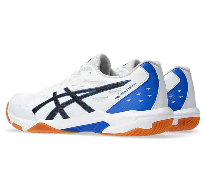 Asics Gel-Rocket 11 Men's Court Shoes, White / Black