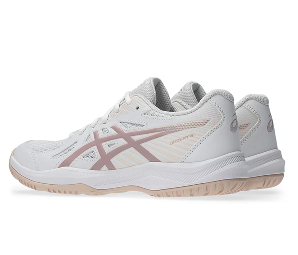 new color - Asics Upcourt 6 Women's Court Shoes, White/Morganite
