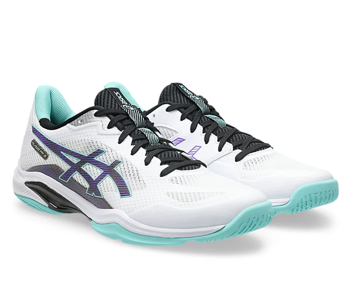 new - Asics Blade FF 2 Men's Court Shoes, White/Radiant Amethyst
