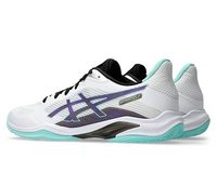 new - Asics Blade FF 2 Men's Court Shoes, White/Radiant Amethyst