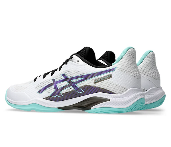 new - Asics Blade FF 2 Men's Court Shoes, White/Radiant Amethyst