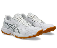Asics Upcourt 6 Women's Court Shoes, White/Pure Silver