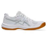 Asics Upcourt 6 Women's Court Shoes, White/Pure Silver