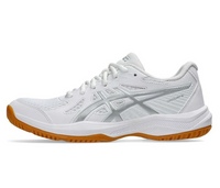 Asics Upcourt 6 Women's Court Shoes, White/Pure Silver