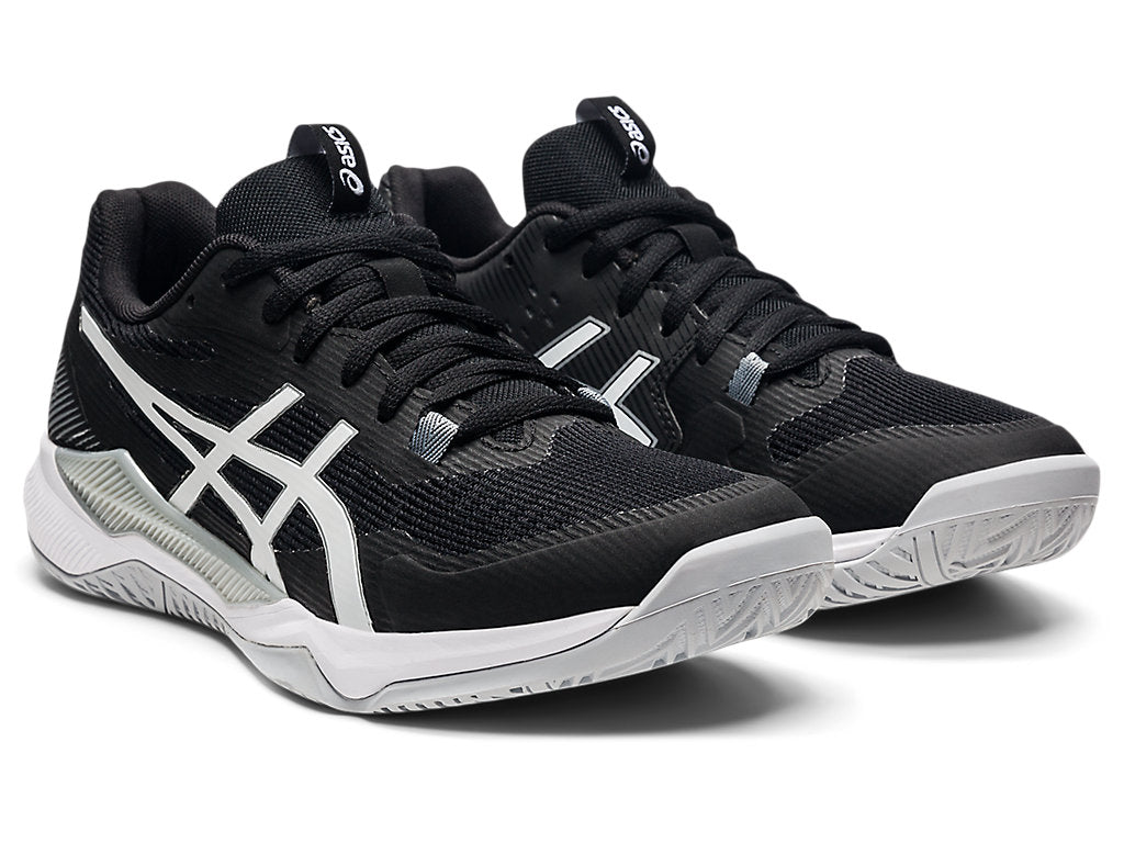 Sale $20 off - Asics Gel Tactic Women's Court Shoes, Black / White - Discount in the cart