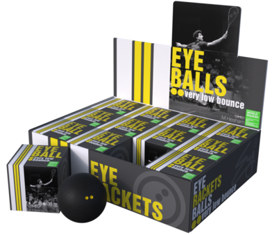Eye Double Yellow Dot Squash Ball, 1 - pack