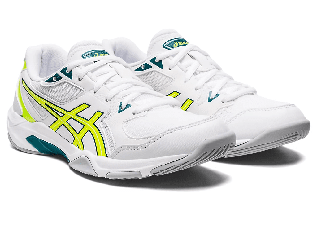 Asics Gel Rocket 10 Unisex Court Shoes White Safety Yellow